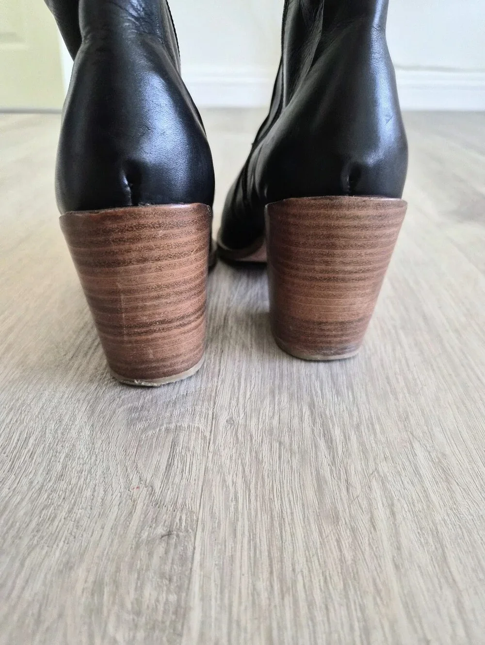 Jeffrey Campbell Black Leather Boots Booties